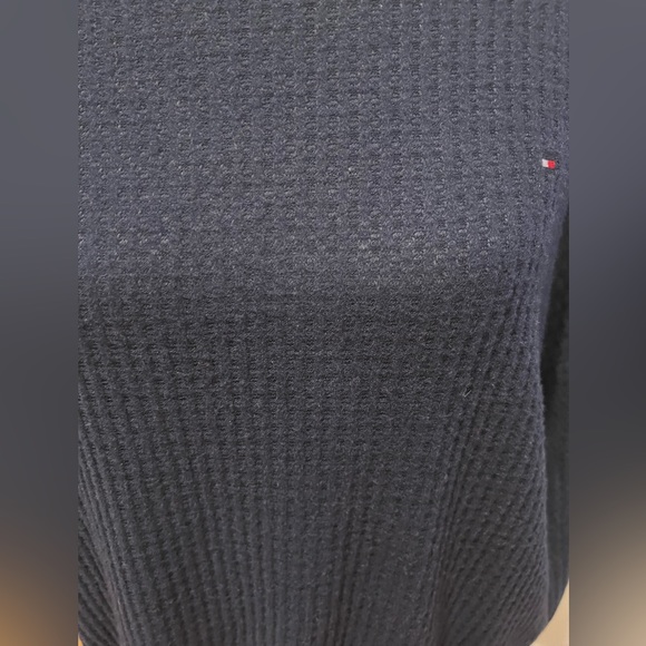 Tommy Hilfiger Women's Waffle Knit Top Blue Size Medium - Picture 5 of 8